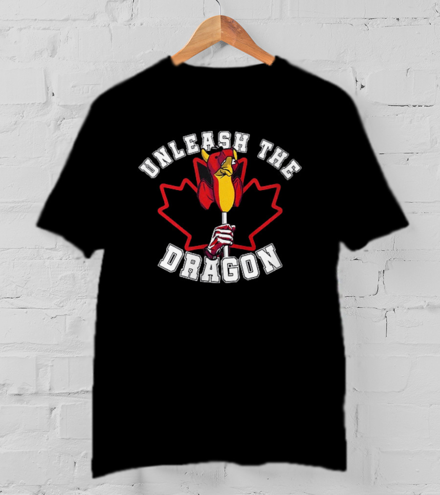 Unleash The Dragon Toronto Baseball Maple Leaf T-Shirt