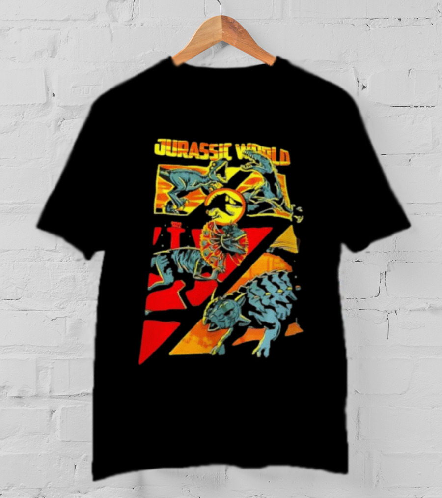 Velociraptor Dilophosaurus Ankylosaurus Jurassic World Dinosaurs T-Shirt