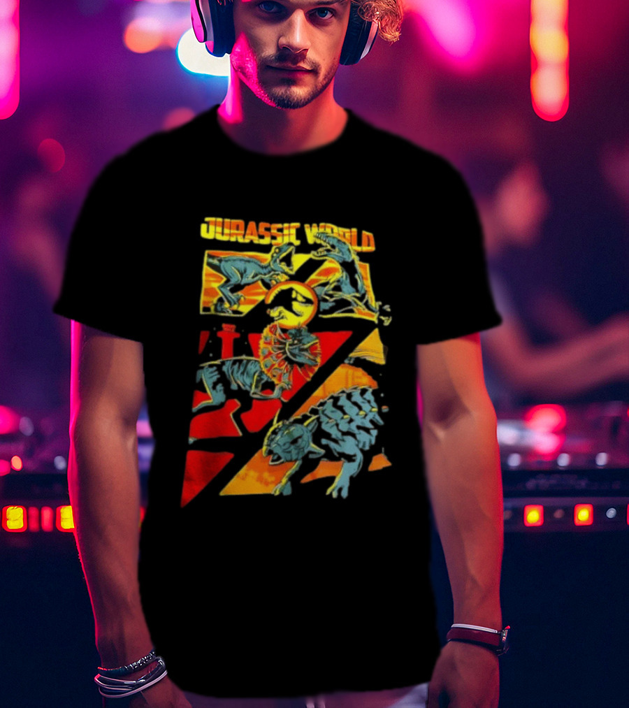 Velociraptor Dilophosaurus Ankylosaurus Jurassic World Dinosaurs T-Shirt
