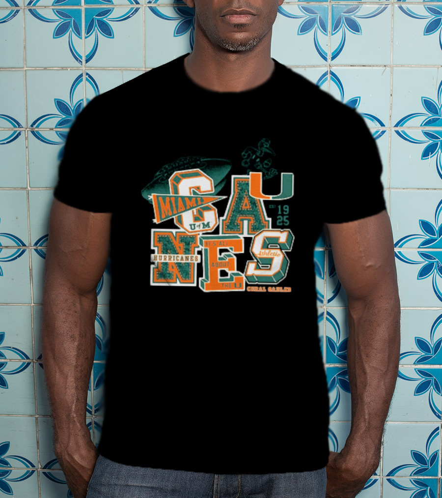Miami Hurricanes U Coral Gables Athletic Football Team It's All About The U T-Shirt