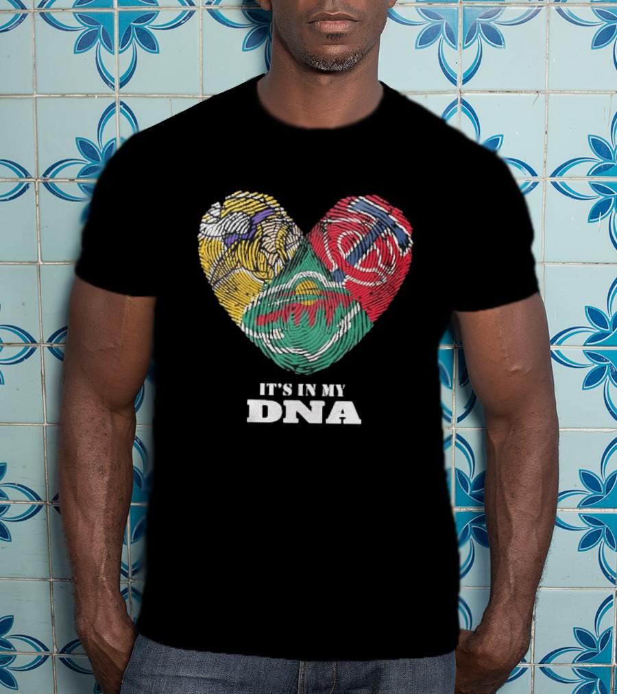 Minnesota Vikings Timberwolves Wild It's In My DNA T-Shirt