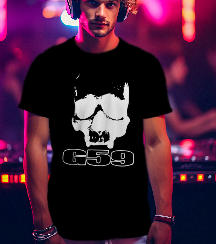G59 Skull Black Graphic With Skull T-Shirt