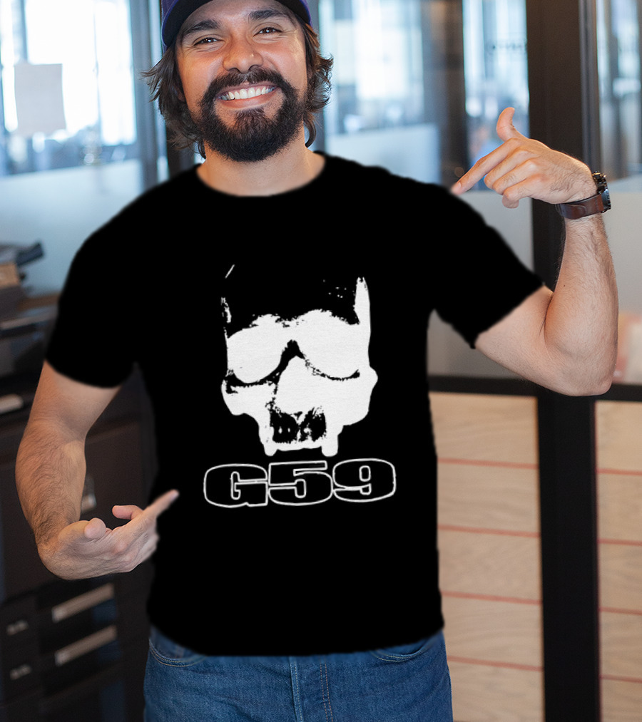 G59 Skull Black Graphic With Skull T-Shirt