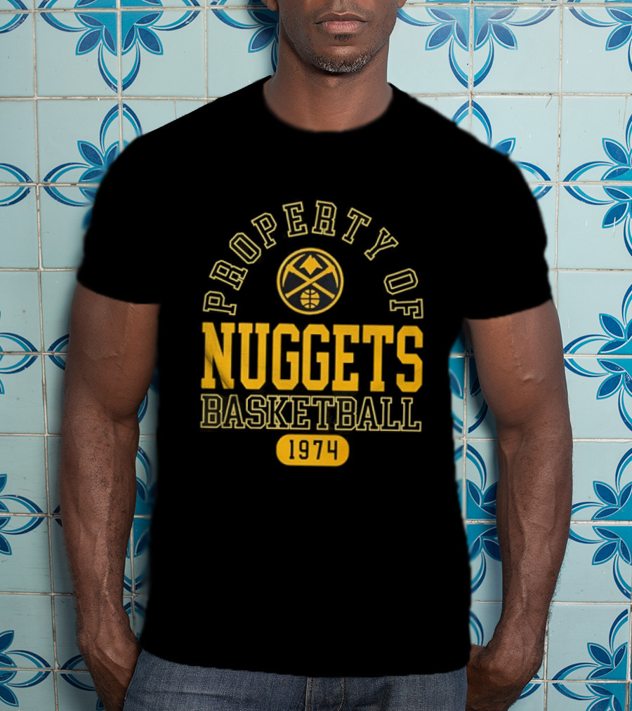 Property Of Nuggets Basketball 1974 Team Spirit T-Shirt
