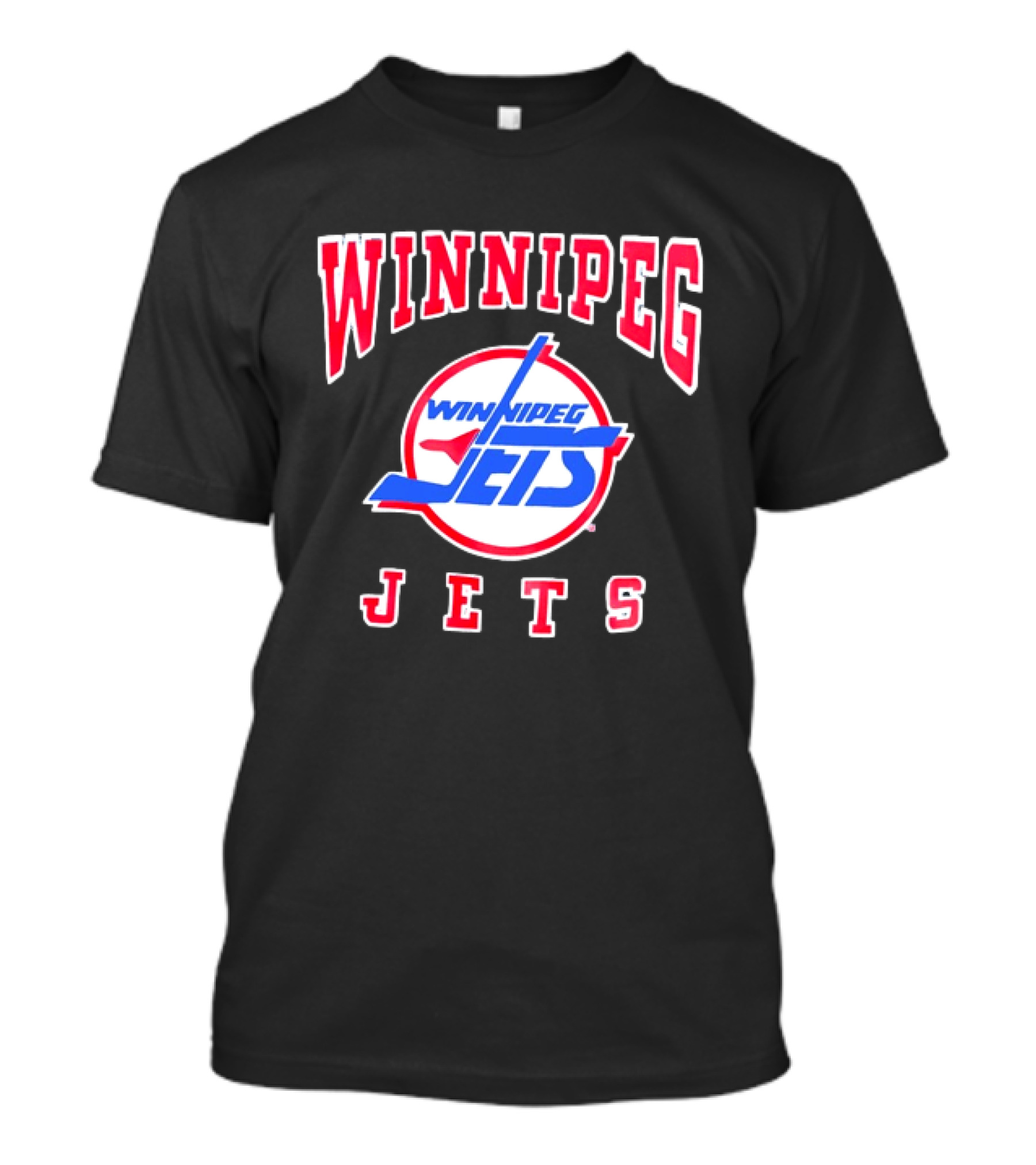 Winnipeg Jets Hockey Team Name Bold NHL Sportswear T-Shirt