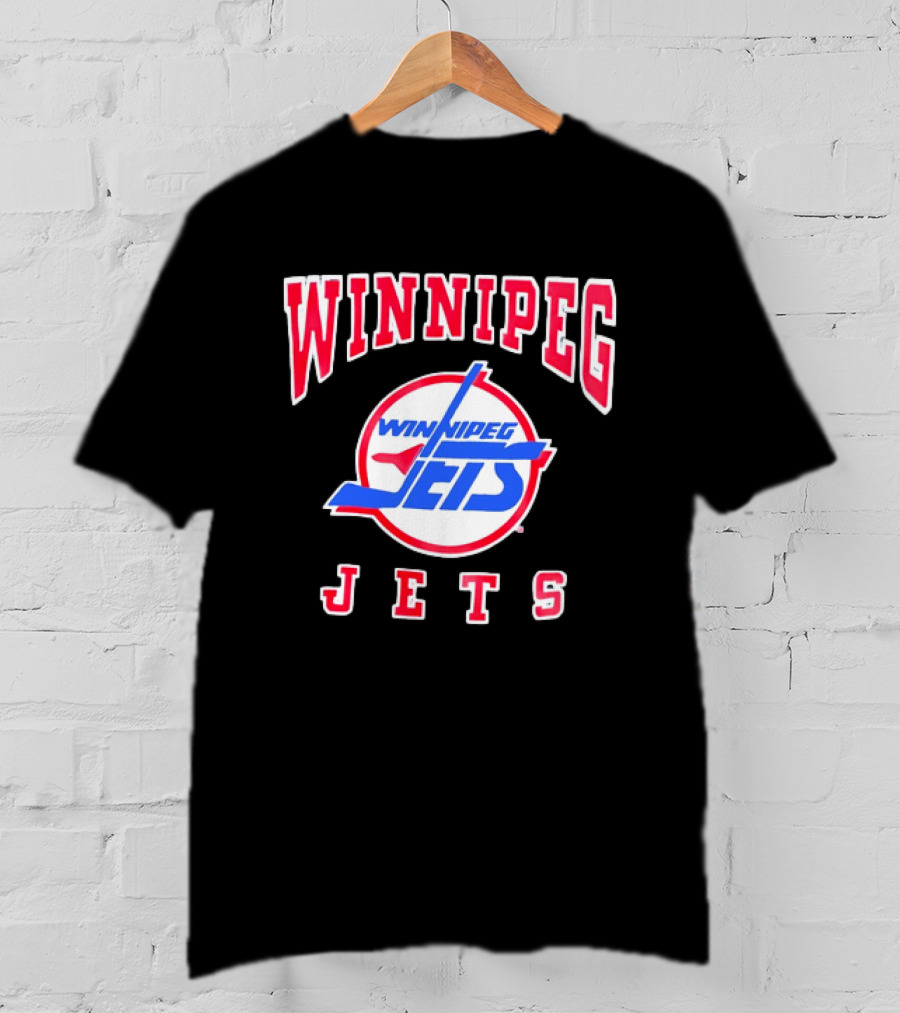 Winnipeg Jets Hockey Team Name Bold NHL Sportswear T-Shirt