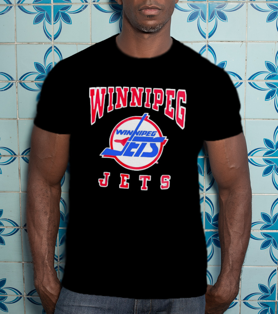 Winnipeg Jets Hockey Team Name Bold NHL Sportswear T-Shirt