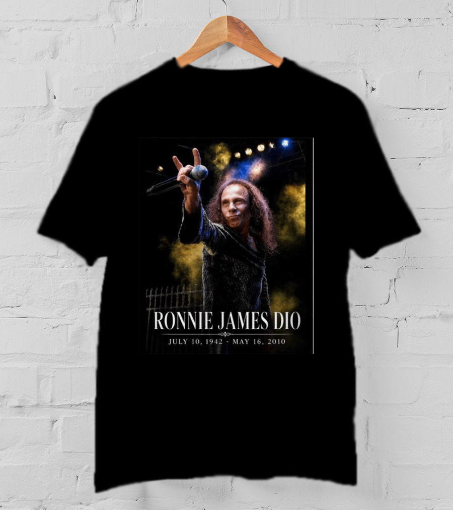 Ronnie James Dio Rock Legend July 10 1942 May 16 2010 T-Shirt