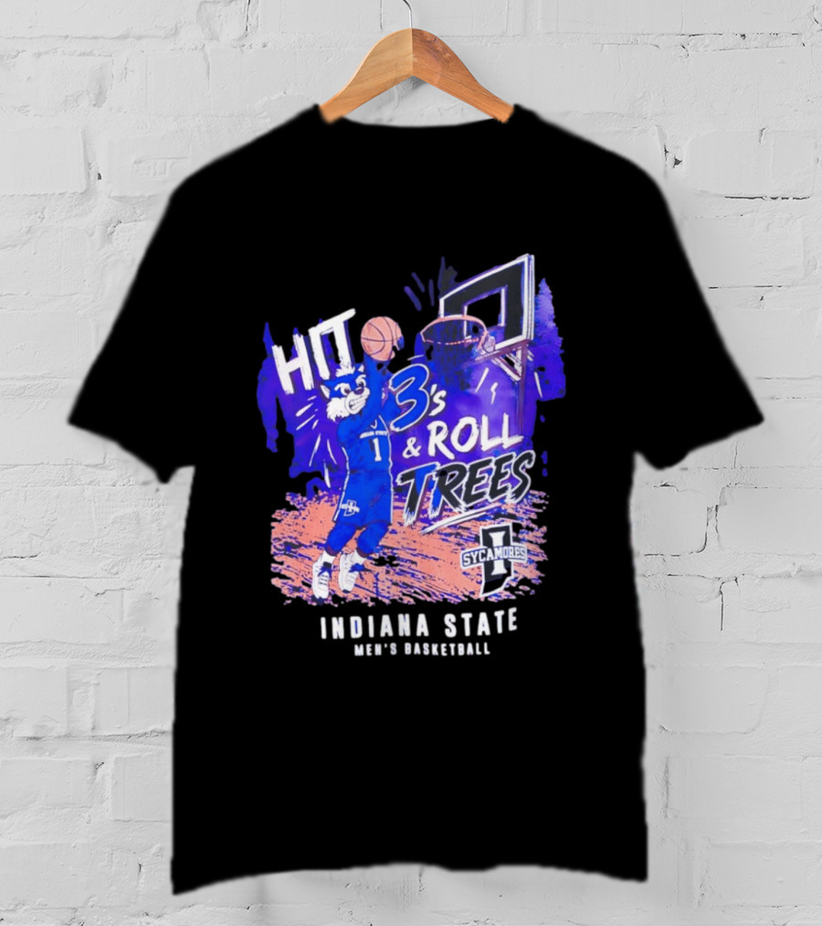 Indiana State Hit 3s And Roll Trees Sycamores Basketball T-Shirt