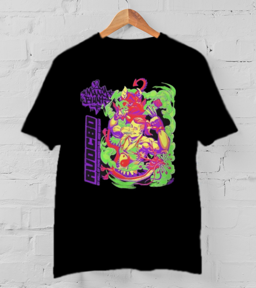 Rob Van Dam 2 Many Blunts RVD CBD Hall Of Fame Wrestler Psychedelic Smoke Dragons T-Shirt