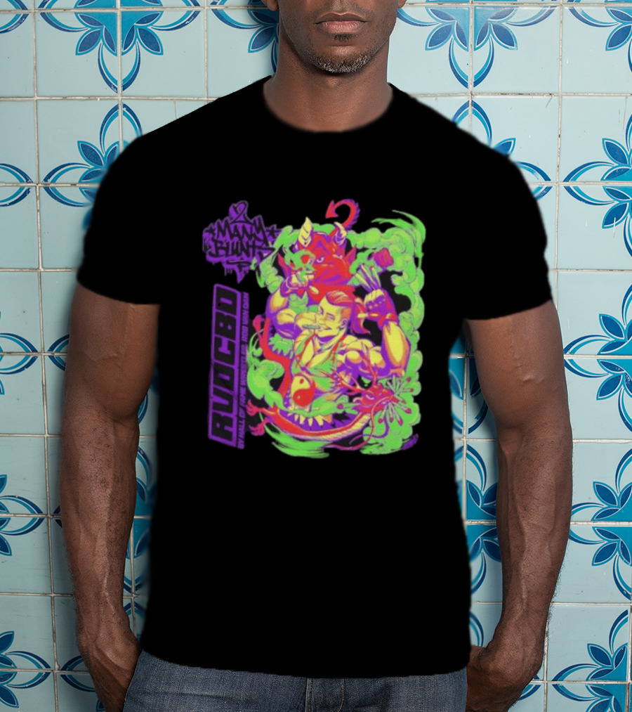 Rob Van Dam 2 Many Blunts RVD CBD Hall Of Fame Wrestler Psychedelic Smoke Dragons T-Shirt