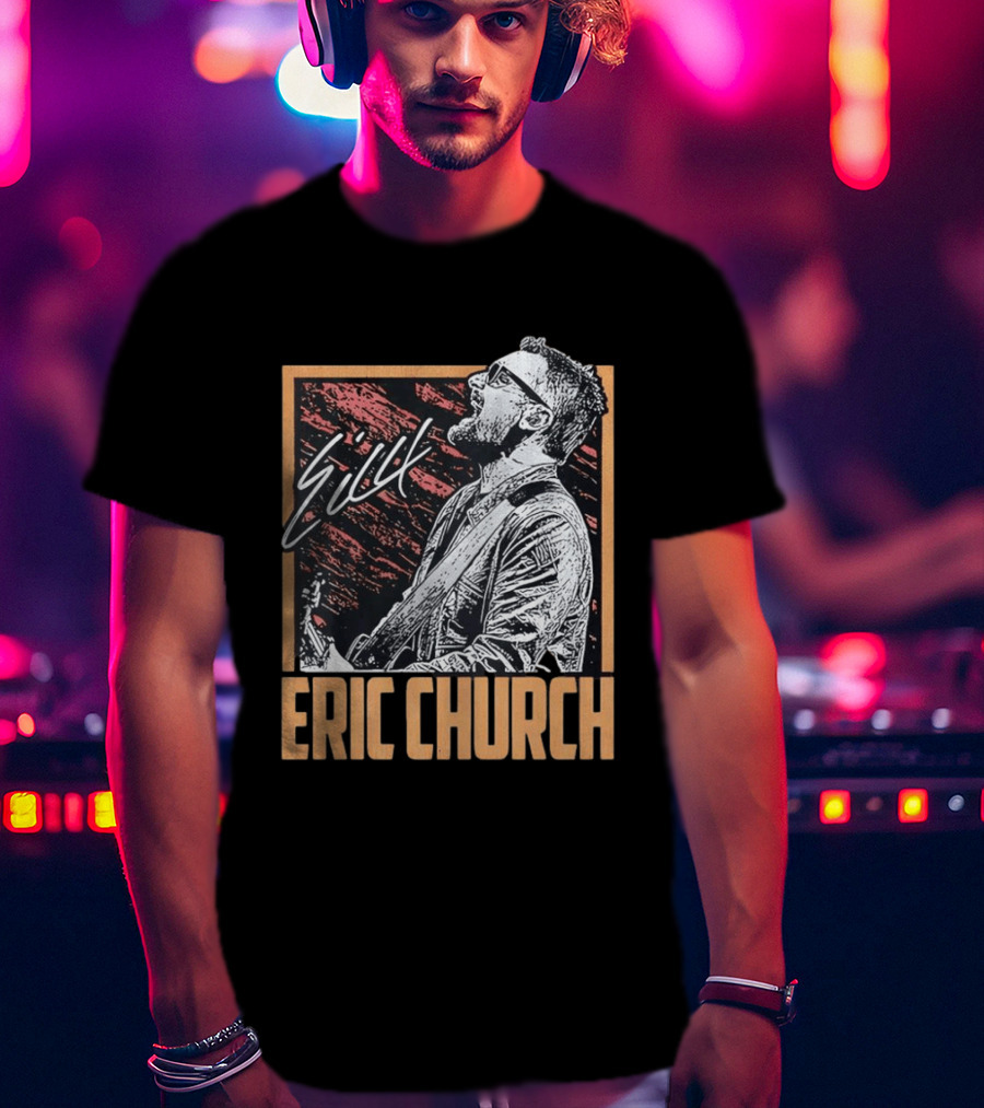 Sick Eric Church Live Singing Performance T-Shirt