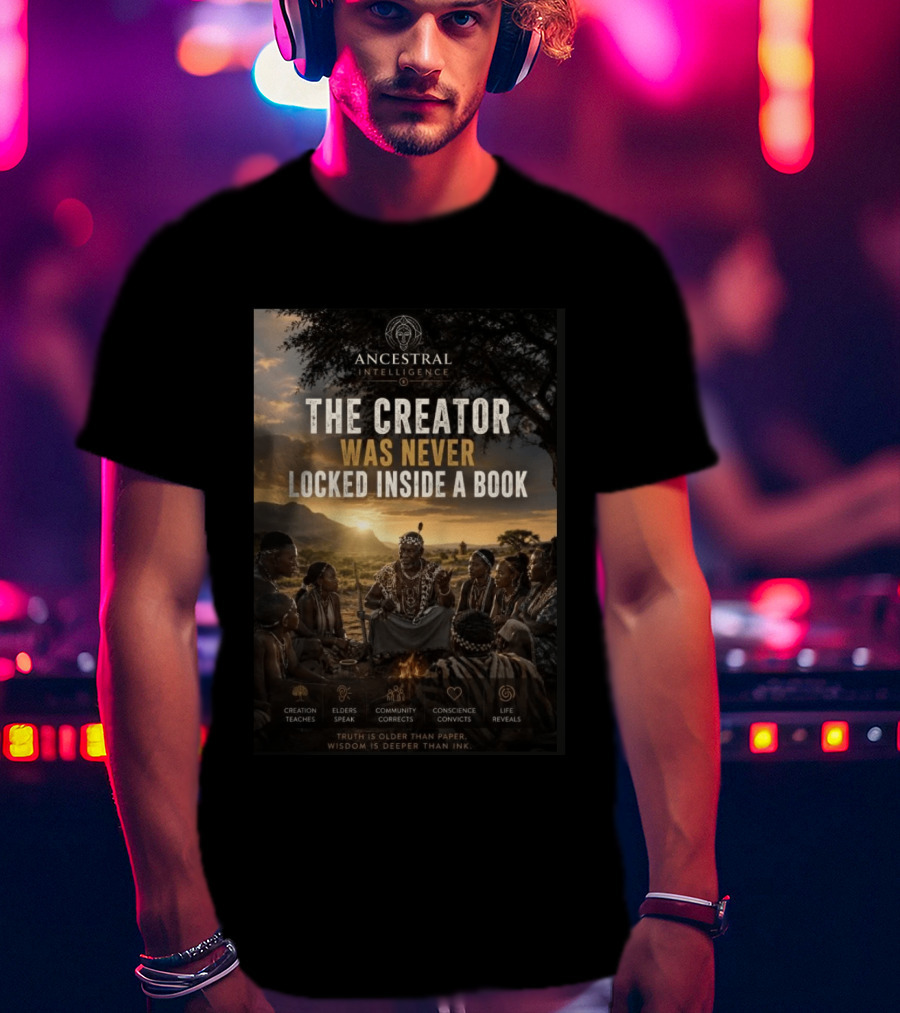 Ancestral Intelligence The Creator Was Never Locked Inside A Book Wisdom Inspirational T-Shirt