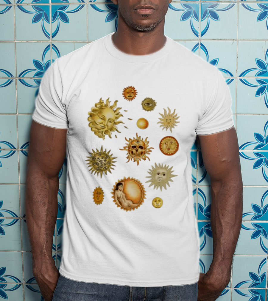 Celestial Sun Orbs Alchemy Mystic Symbols Occult Mystical T-Shirt