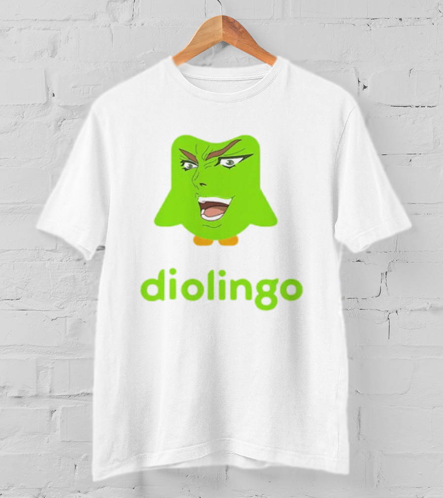 Diolingo Duolingo Owl Dio Brando Meme JoJo's Bizarre Adventure T-Shirt