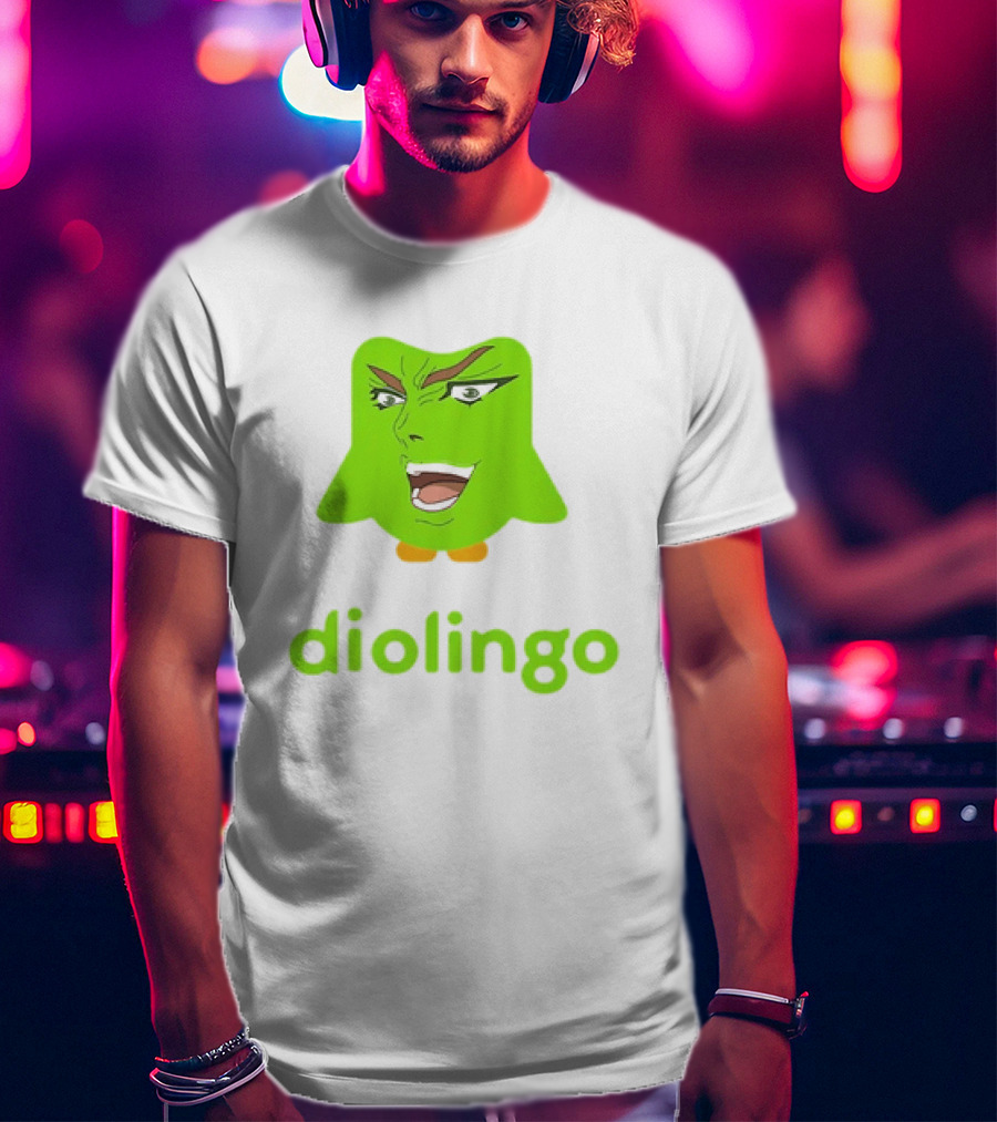 Diolingo Duolingo Owl Dio Brando Meme JoJo's Bizarre Adventure T-Shirt