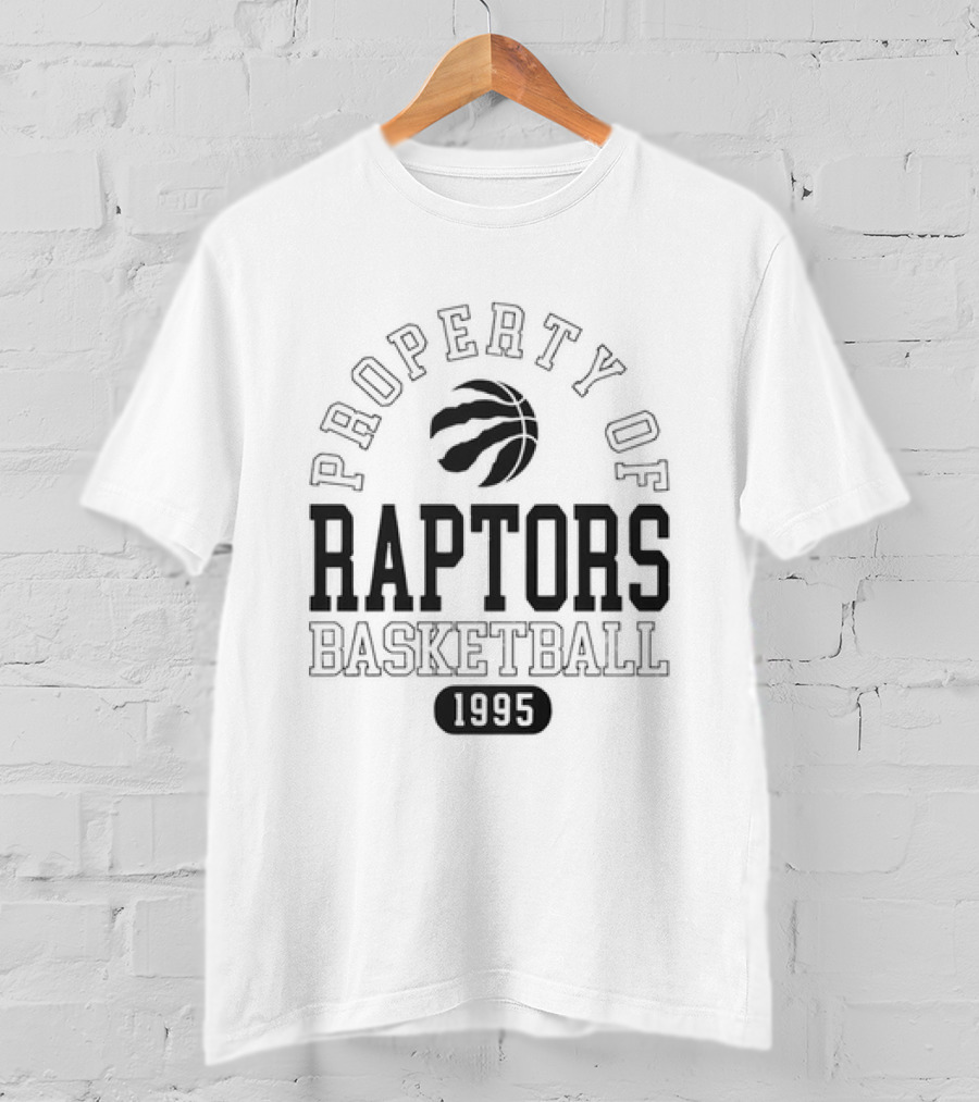 Property Of Raptors Basketball 1995 Toronto Raptors Retro Vintage NBA T-Shirt