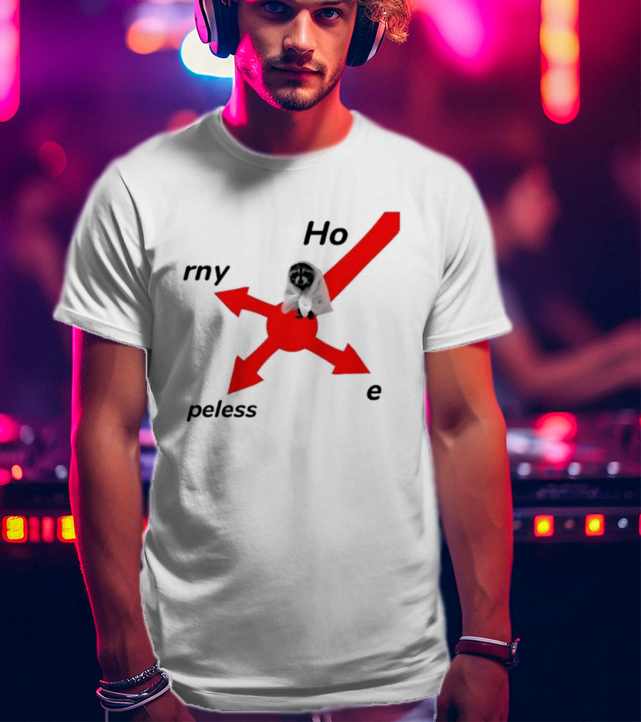 Raccoon Meme Ho Rny Peless Compass T-Shirt