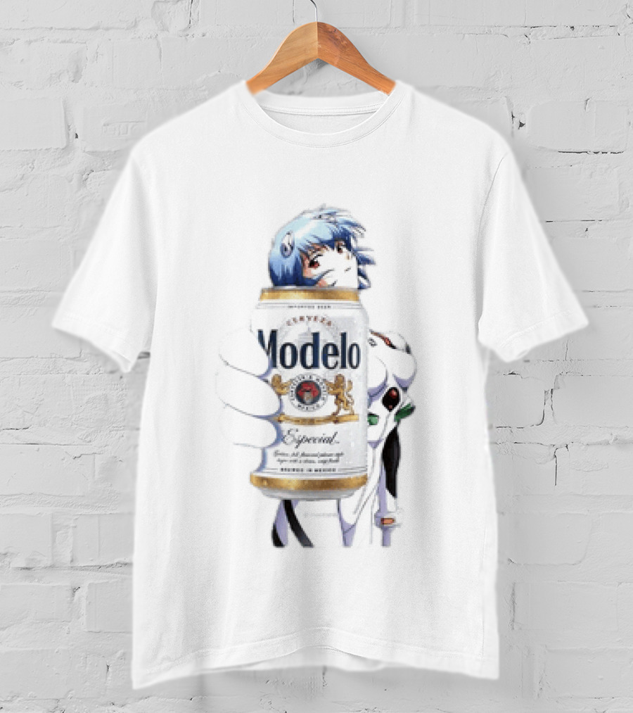 Rei Ayanami Modelo Especial Beer Neon Genesis Evangelion T-Shirt