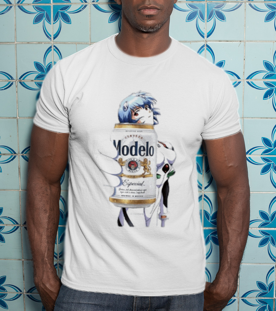 Rei Ayanami Modelo Especial Beer Neon Genesis Evangelion T-Shirt