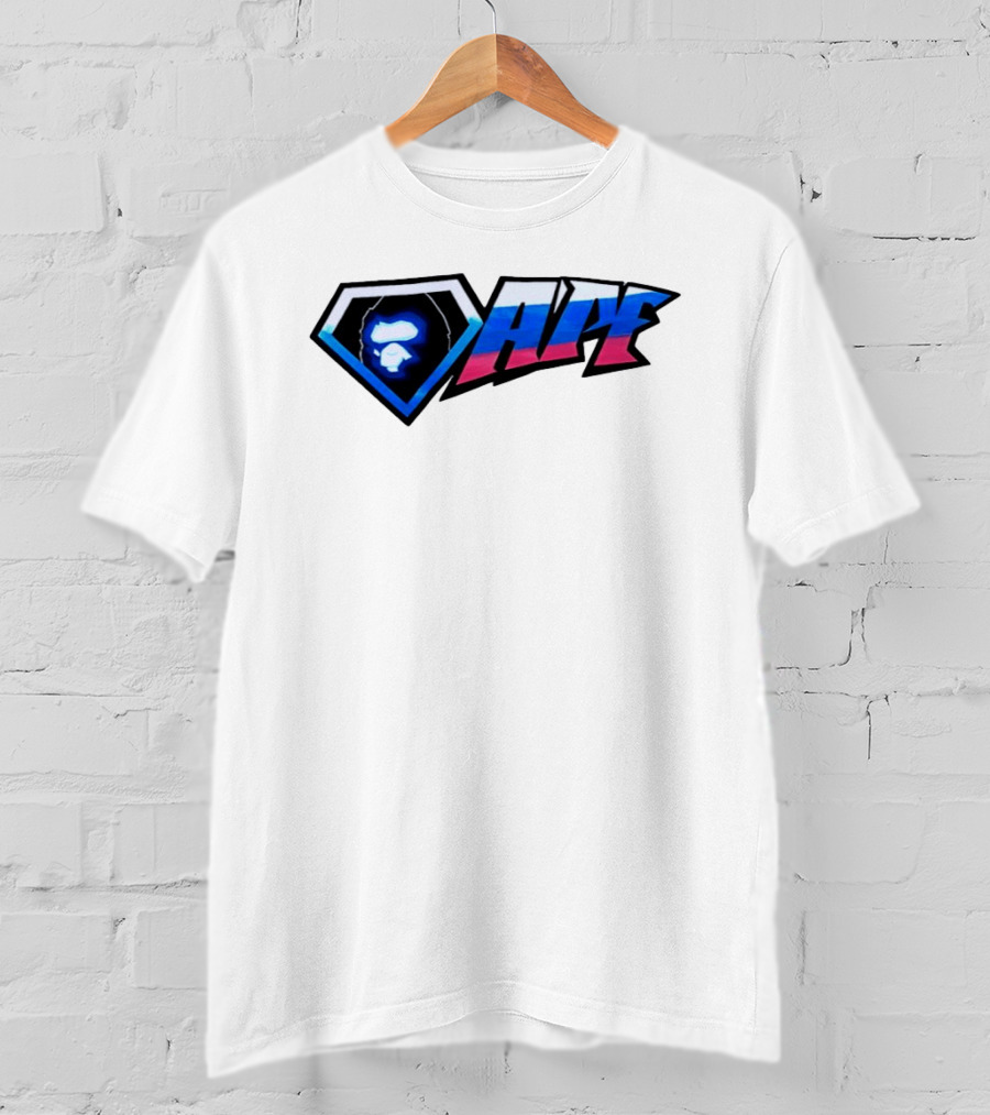 Gorilla Diamond APE Shield Blue Red Gradient T-Shirt