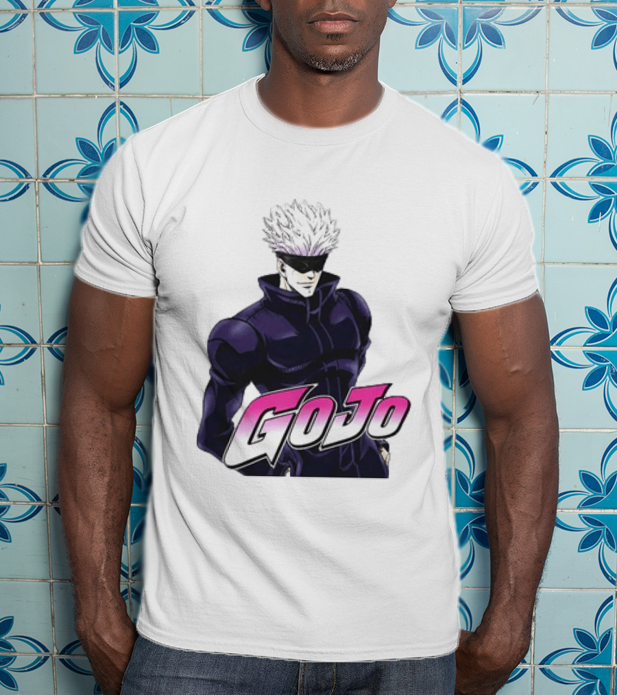Satoru Gojo Jujutsu Kaisen Anime Crossover Jojo T-Shirt