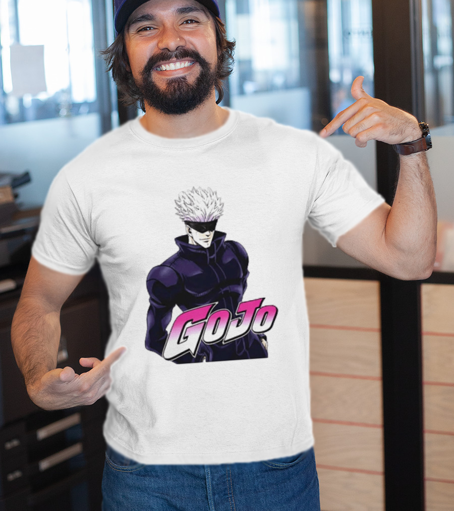 Satoru Gojo Jujutsu Kaisen Anime Crossover Jojo T-Shirt