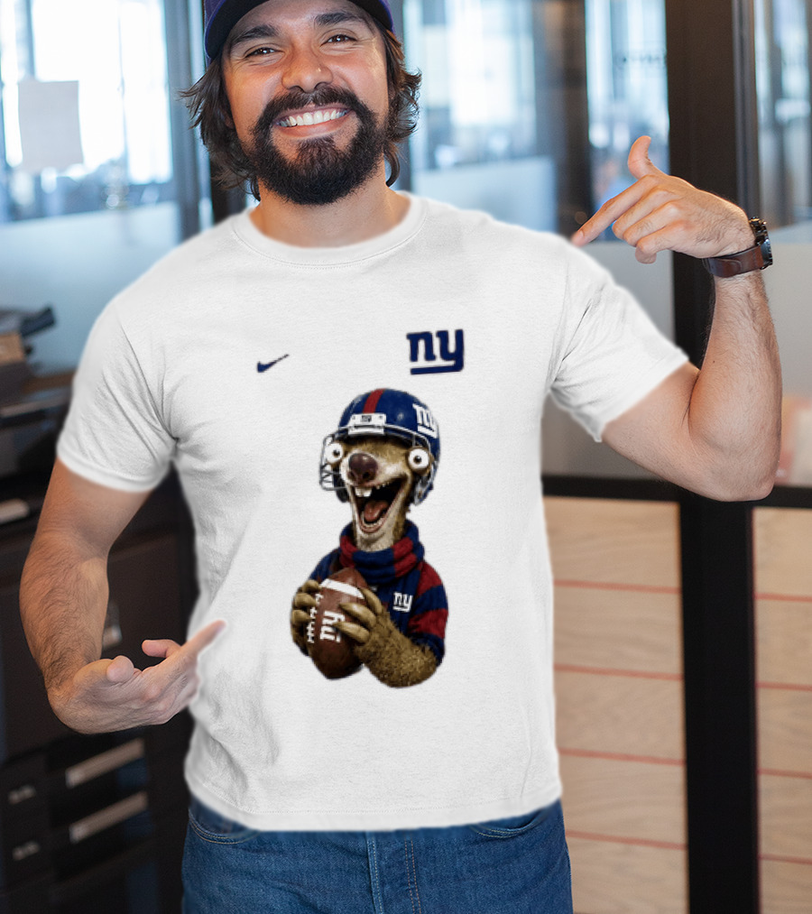 Sid The Sloth New York Giants Football NFL Fan Gear T-Shirt