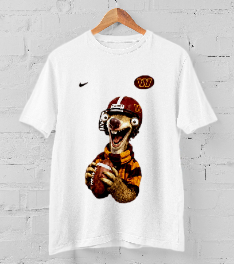 Sid The Sloth Washington Commanders Football Helmet Nike T-Shirt