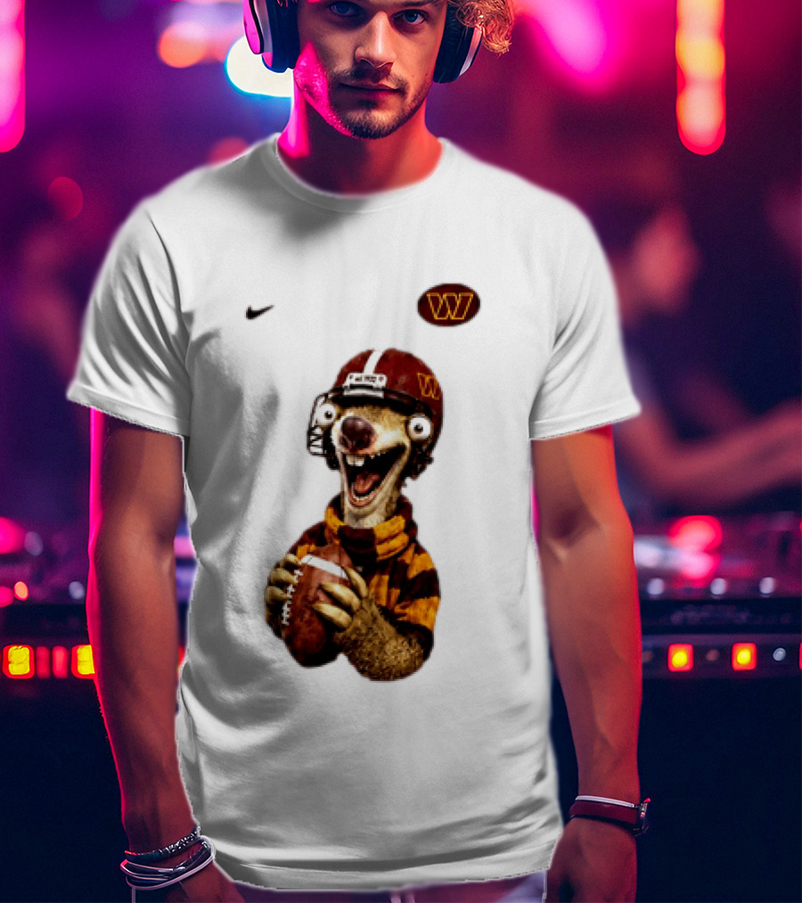 Sid The Sloth Washington Commanders Football Helmet Nike T-Shirt