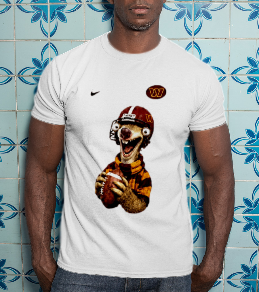 Sid The Sloth Washington Commanders Football Helmet Nike T-Shirt