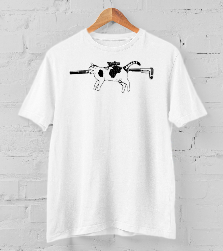 Silent Purr Feline Sniper Scope Suppressor Cat T-Shirt