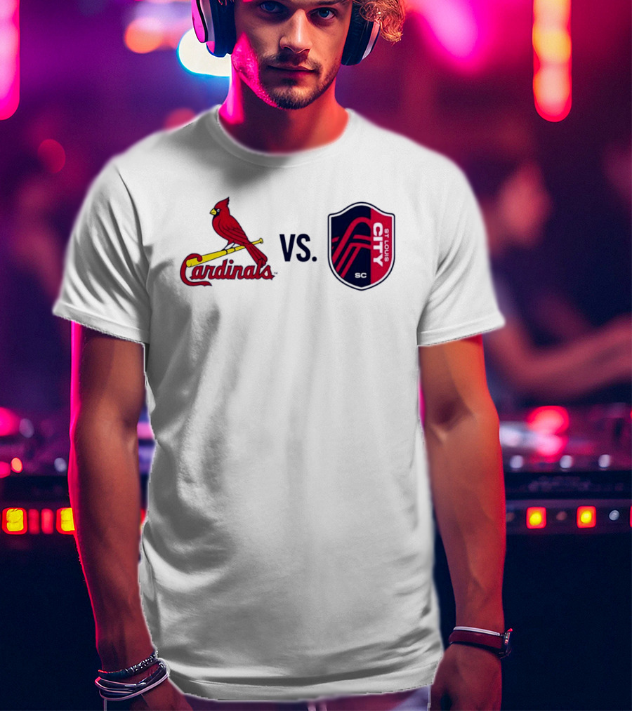St Louis Cardinals Vs St Louis City SC Matchup T-Shirt