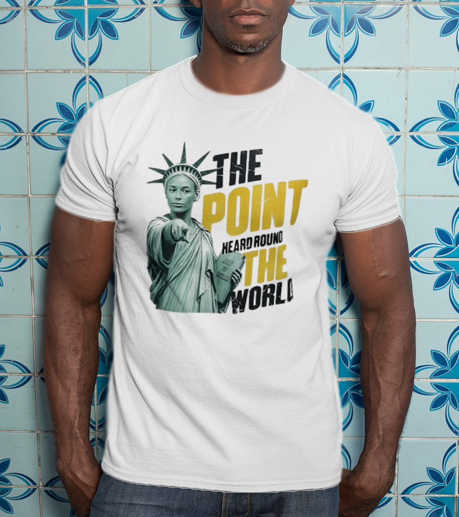 The Point Heard Round The World Statue Of Liberty Sophie Cunningham Indiana Fever T-Shirt