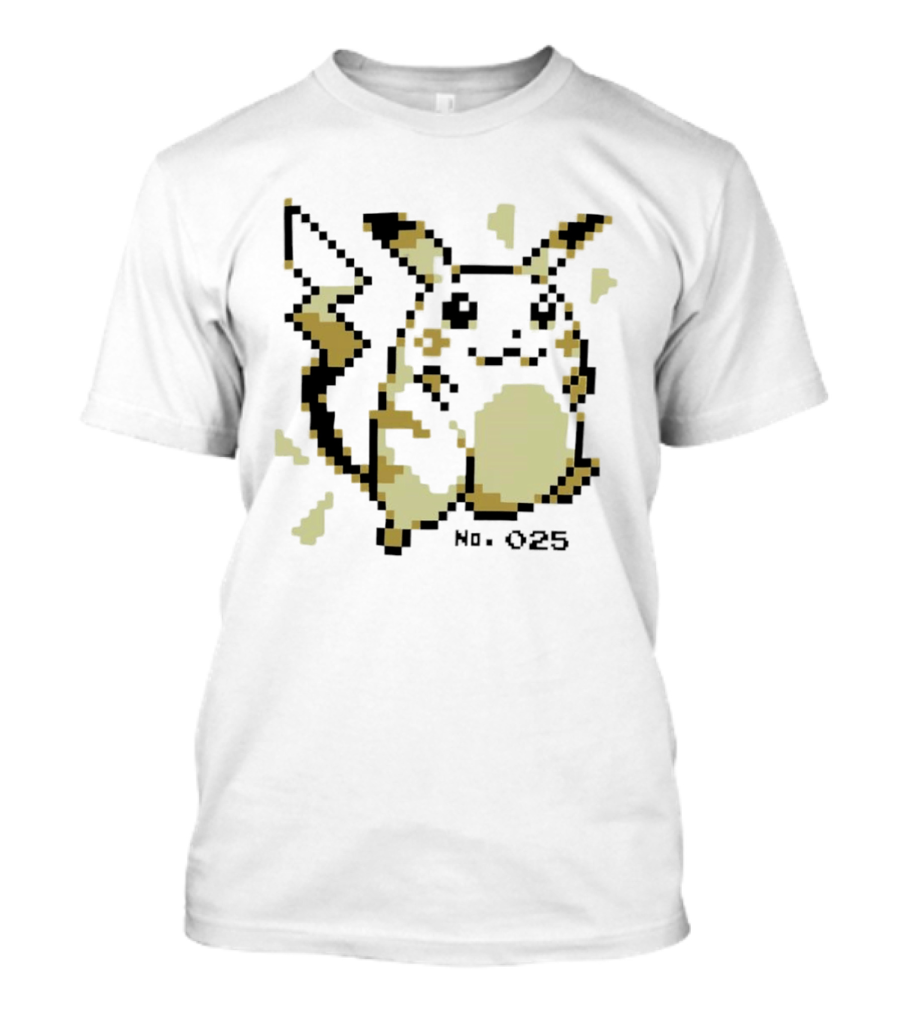 No 025 Pikachu Electricity Spark Pixel T-Shirt