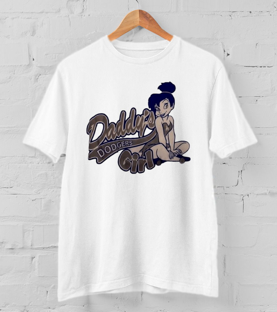 Daddy's Dodgers Girl Tinker Bell Los Angeles T-Shirt