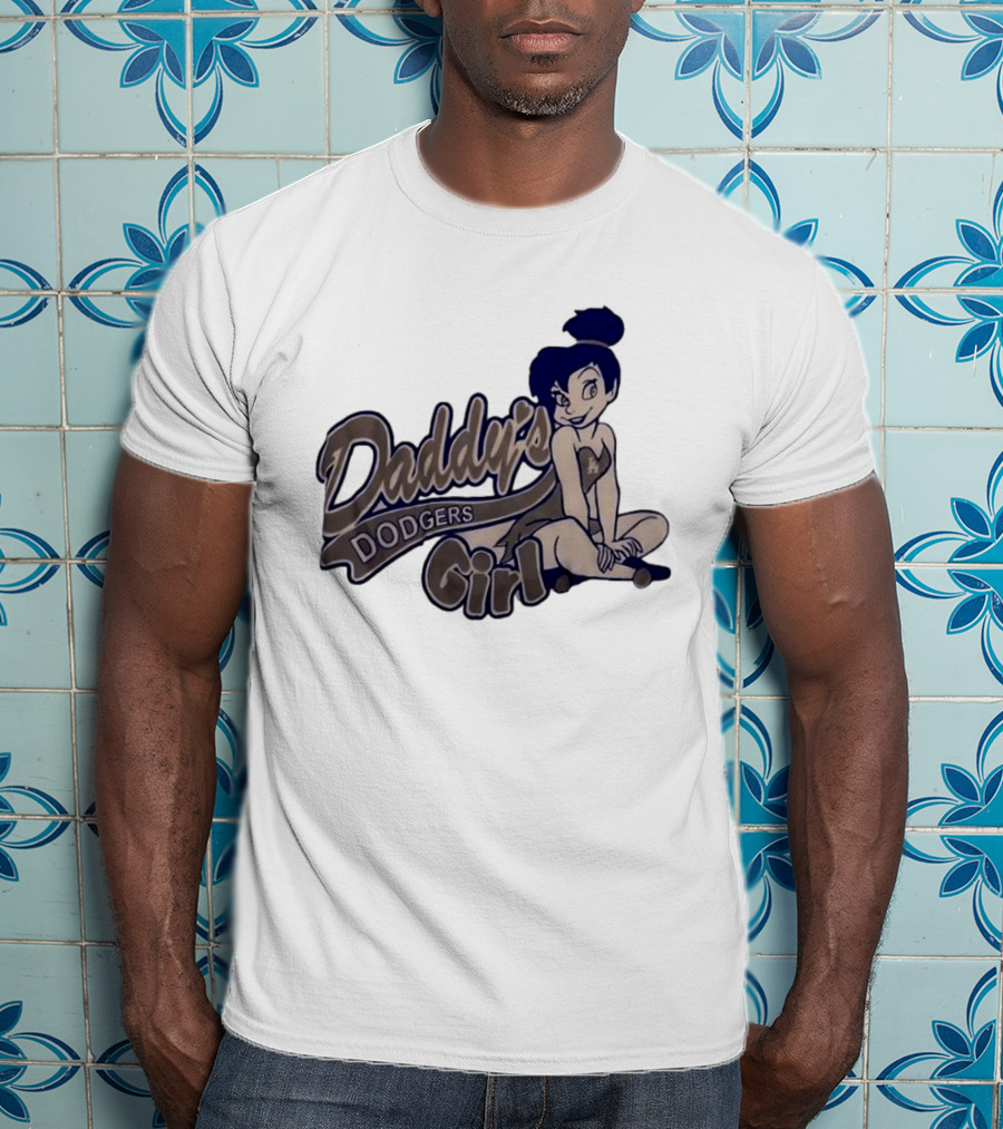 Daddy's Dodgers Girl Tinker Bell Los Angeles T-Shirt