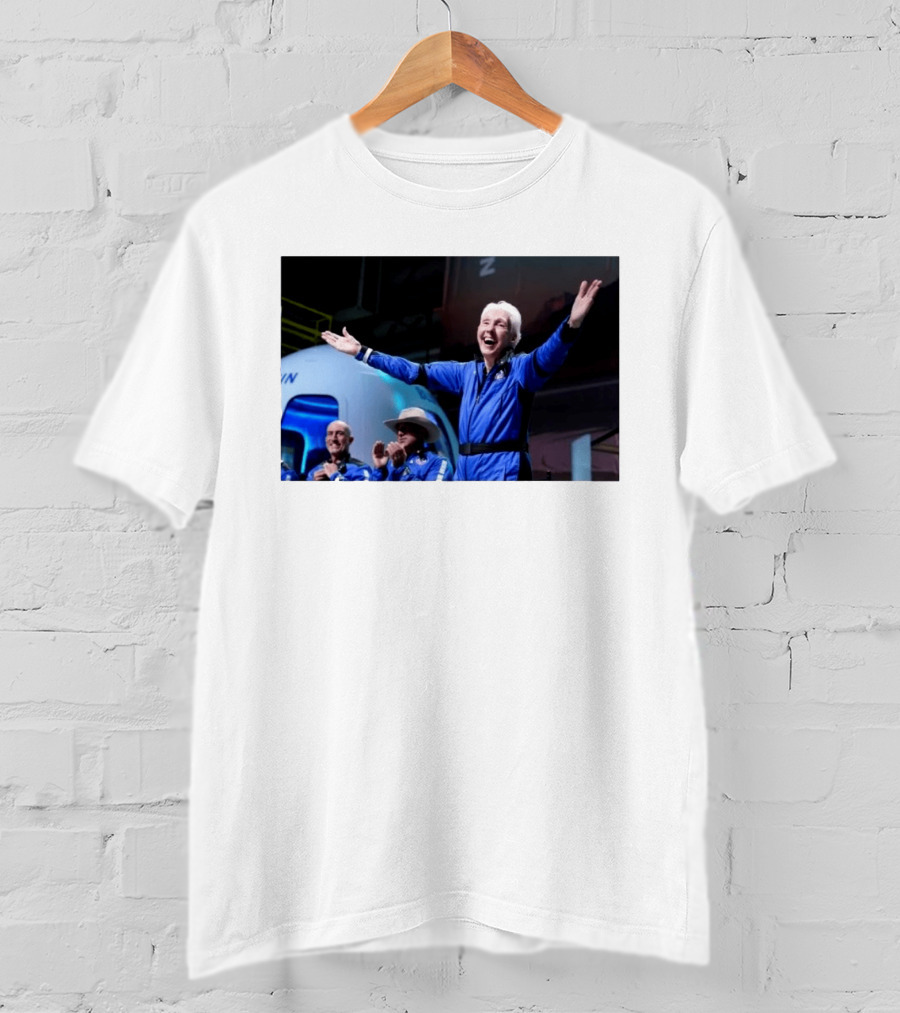 Wally Funk Age Record Space Travel Blue Origin Crew Celebration T-Shirt