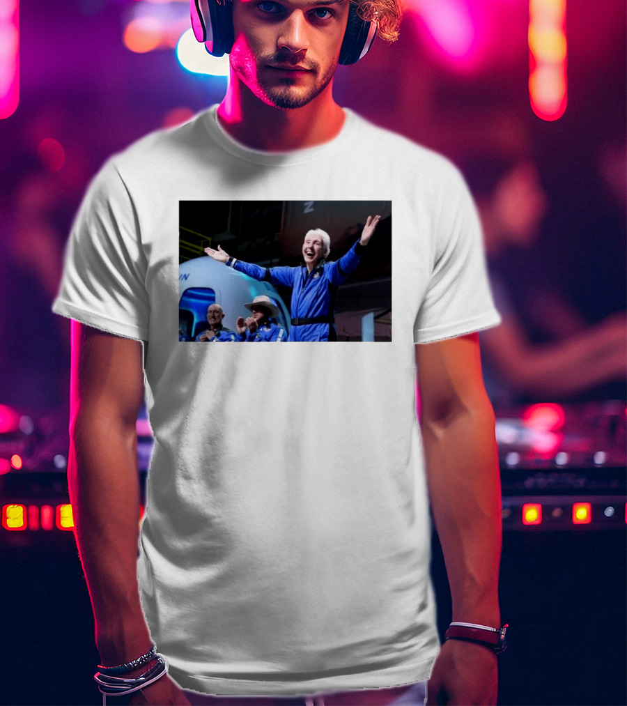Wally Funk Age Record Space Travel Blue Origin Crew Celebration T-Shirt