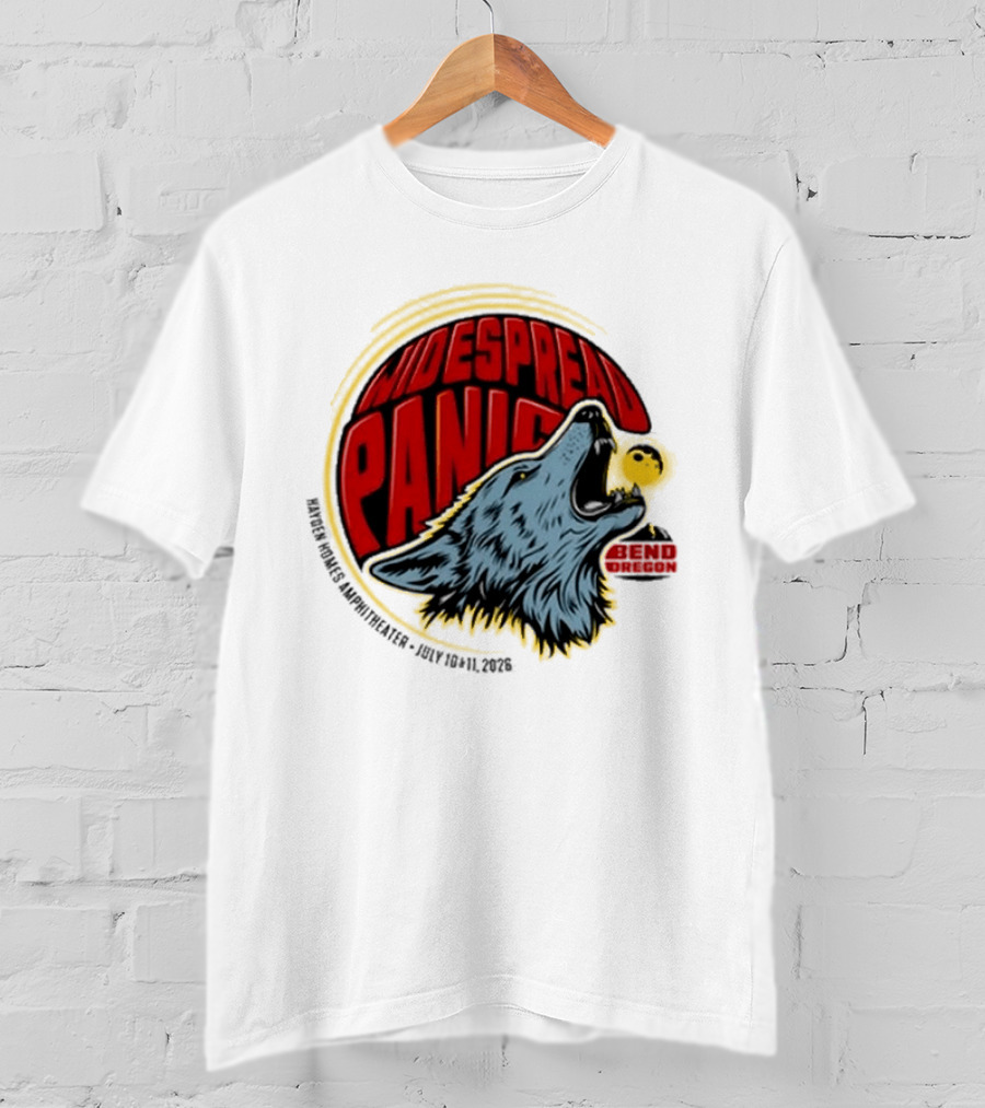 Widespread Panic Bend OR July 10 11 2026 Tour Wolf Image T-Shirt
