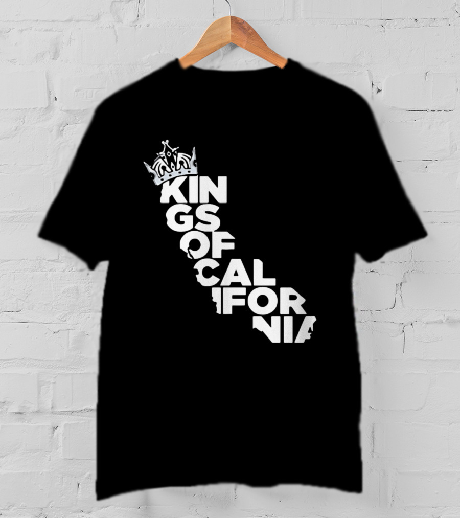 Kings Of California Crown Text Map T-Shirt