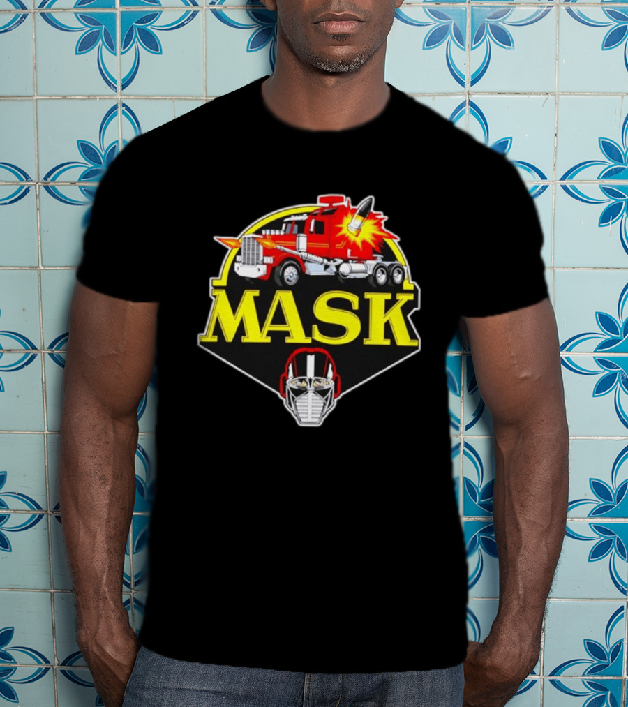 MASK Matt Trakker Rhino Vehicle Helmet Iconic 80s Cartoon T-Shirt