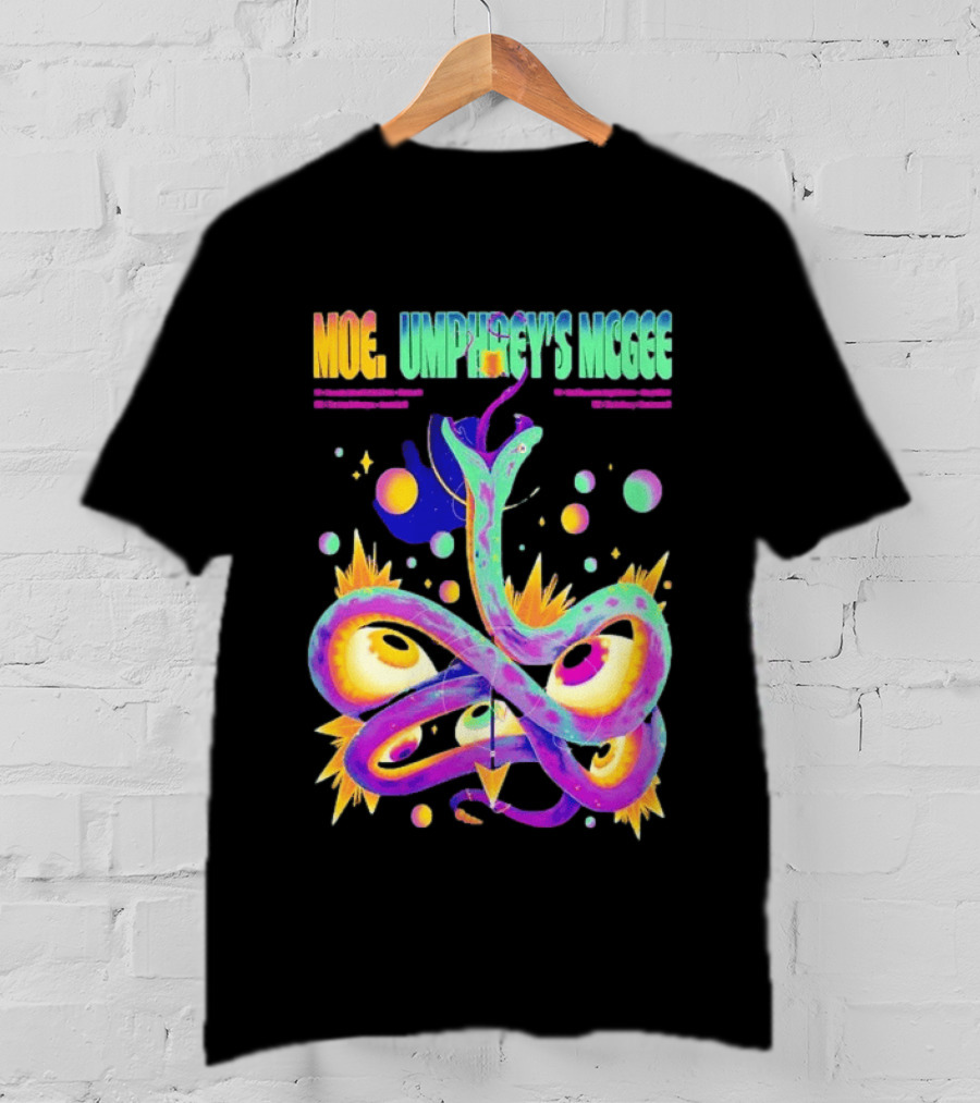 Moe. Umphrey's McGee July 2026 Tour Psychedelic Spiral T-Shirt