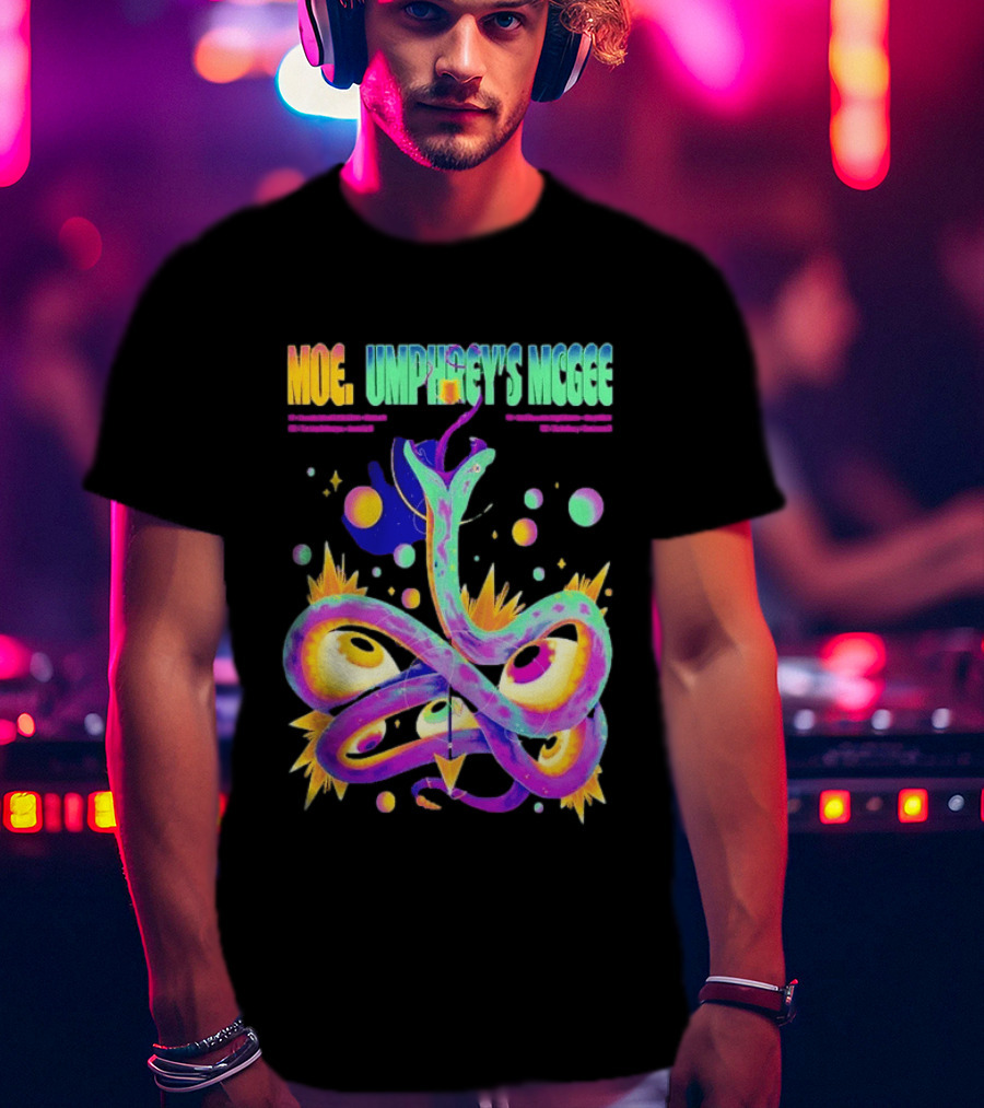Moe. Umphrey's McGee July 2026 Tour Psychedelic Spiral T-Shirt