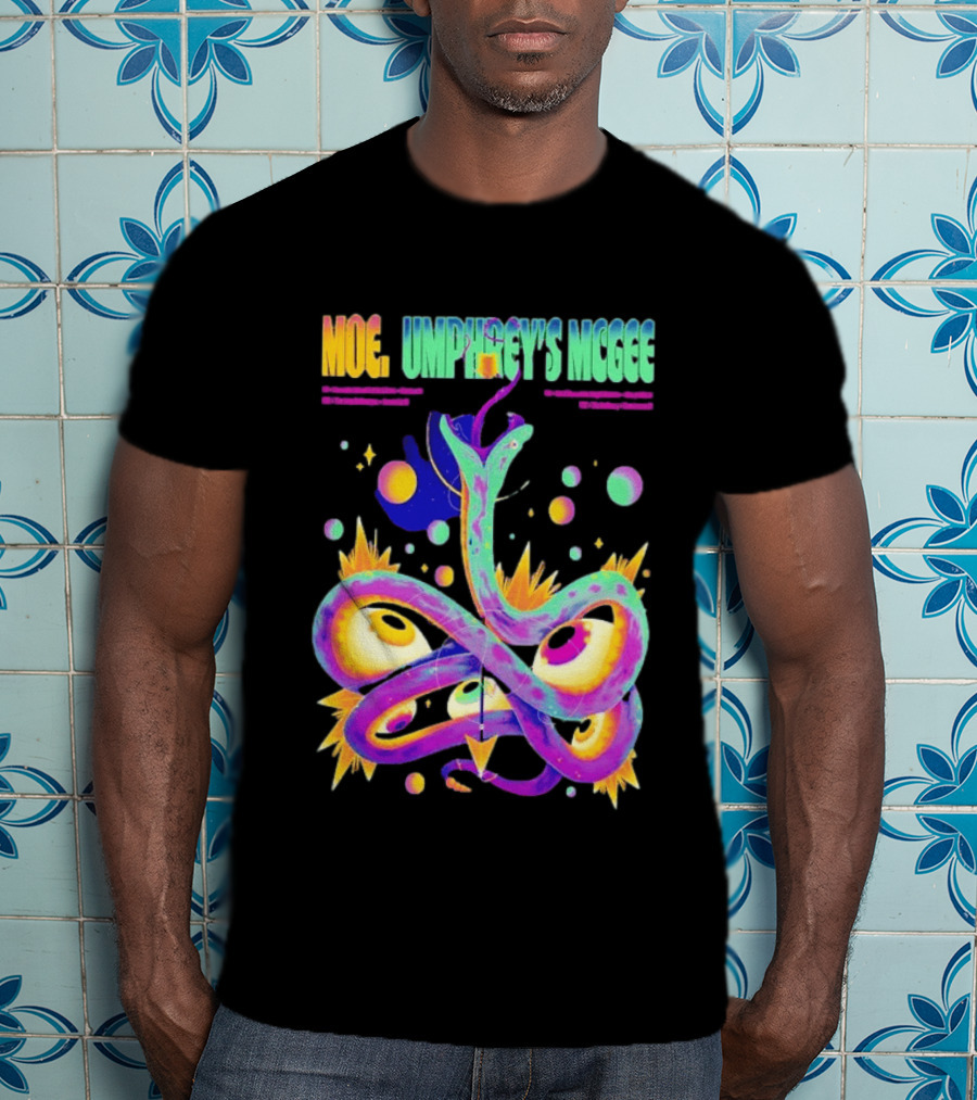 Moe. Umphrey's McGee July 2026 Tour Psychedelic Spiral T-Shirt