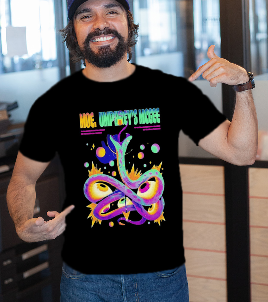 Moe. Umphrey's McGee July 2026 Tour Psychedelic Spiral T-Shirt