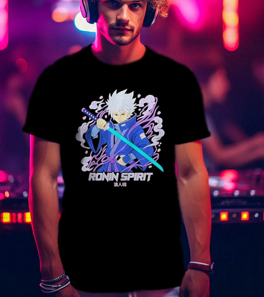 Ronin Spirit Anime Samurai Warrior Katana Manga T-Shirt