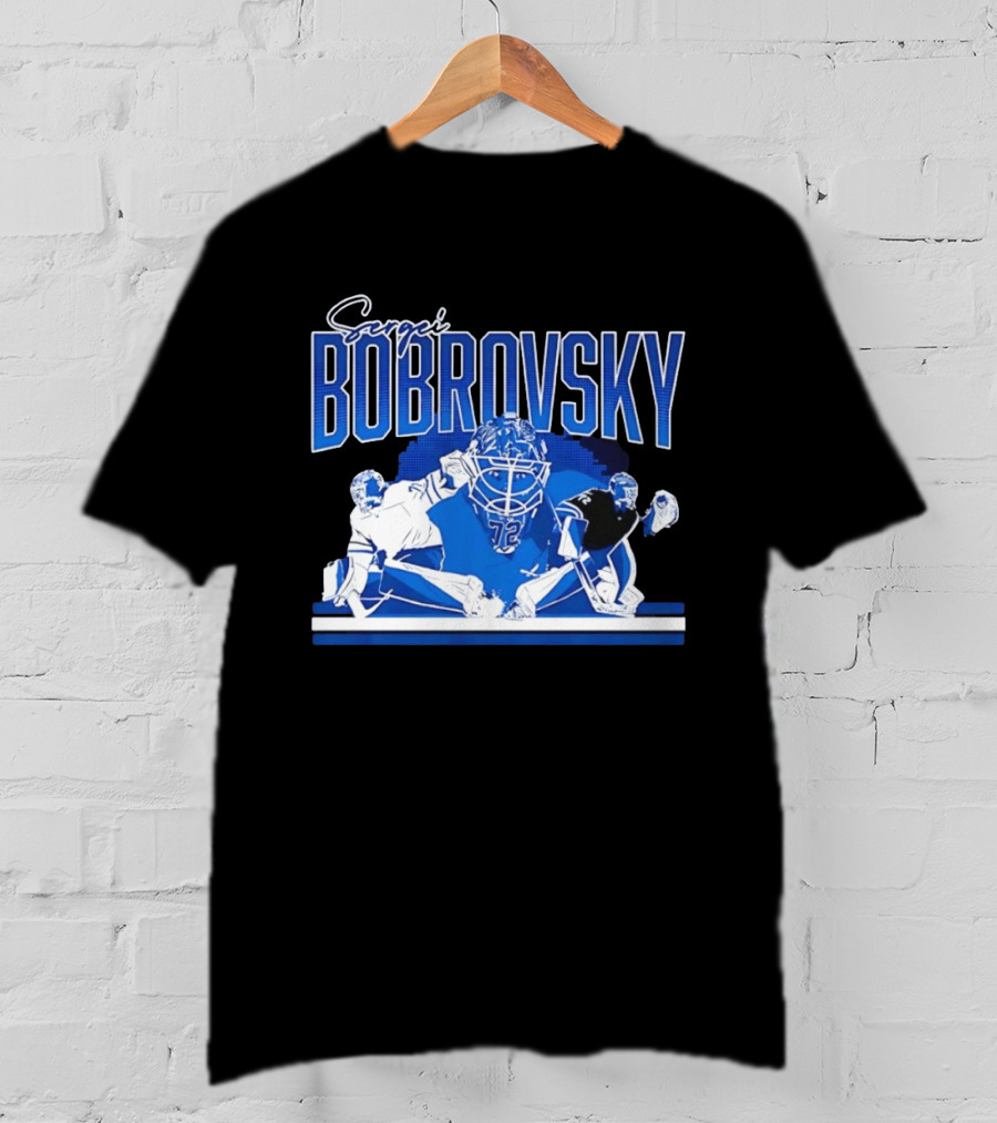 Sergei Bobrovsky Florida Panthers NHL Blue White Number 72 T-Shirt