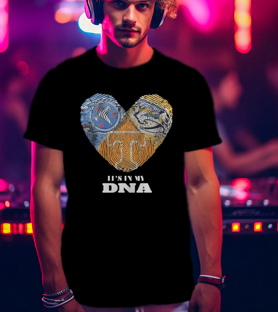 Tennessee Volunteers Heart It's In My DNA Fingerprint T-Shirt