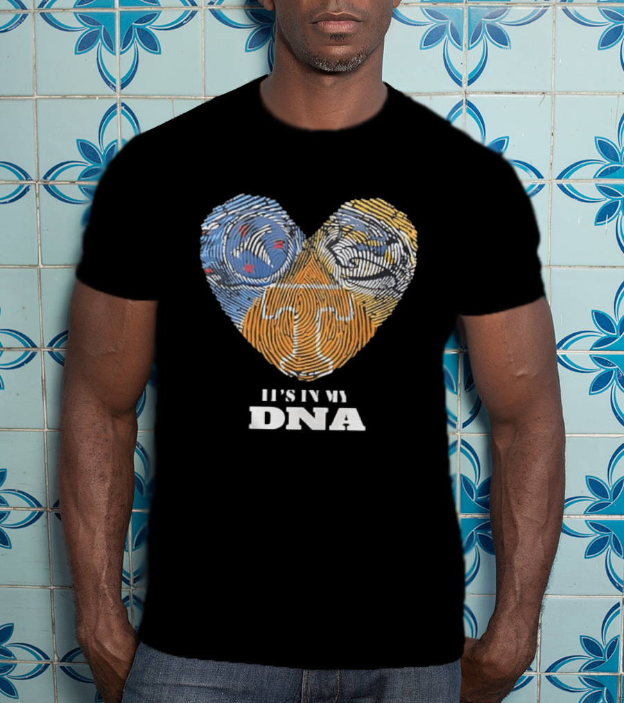 Tennessee Volunteers Heart It's In My DNA Fingerprint T-Shirt